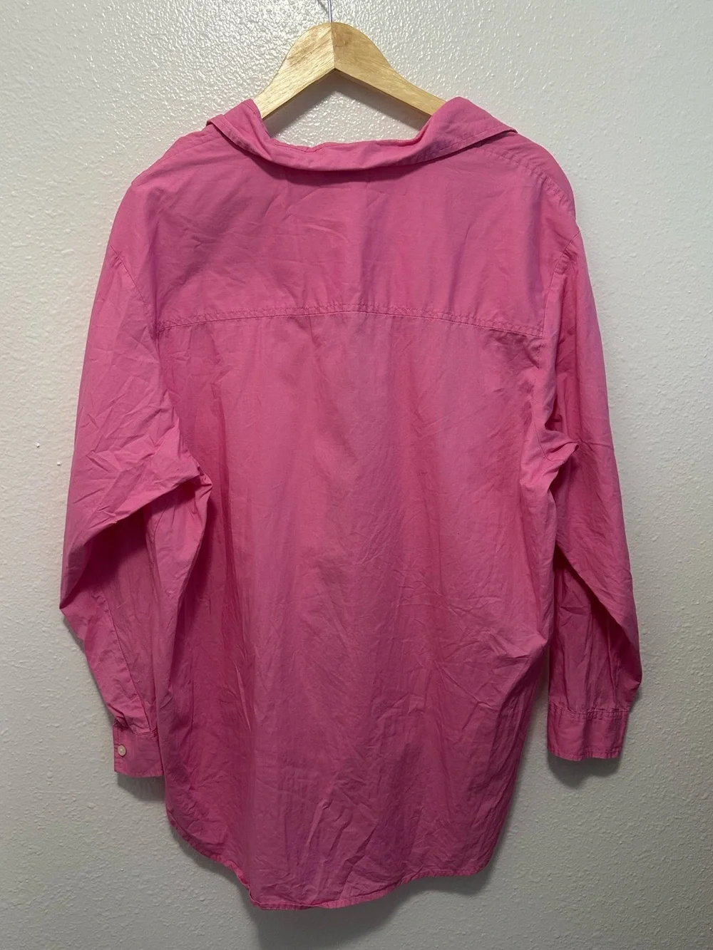 Gap Pink Button Down 100 percent cotton The Big Shirt - Picture 3 of 4